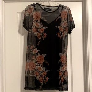 Floral Overlay Dress